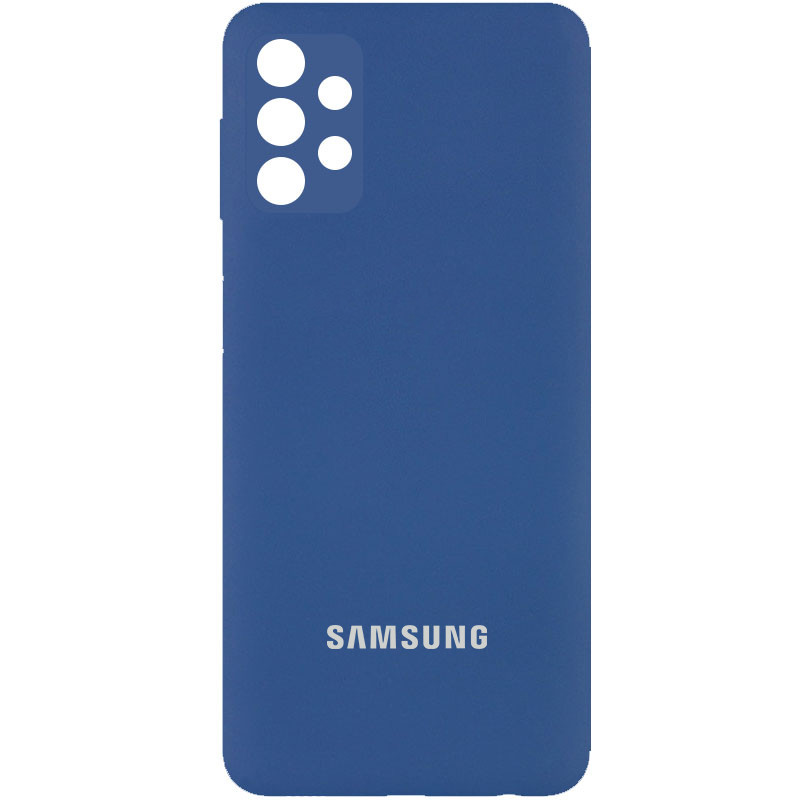 Silicone Cover Full Camera (AA) для Samsung A53 (Navy blue)-0
